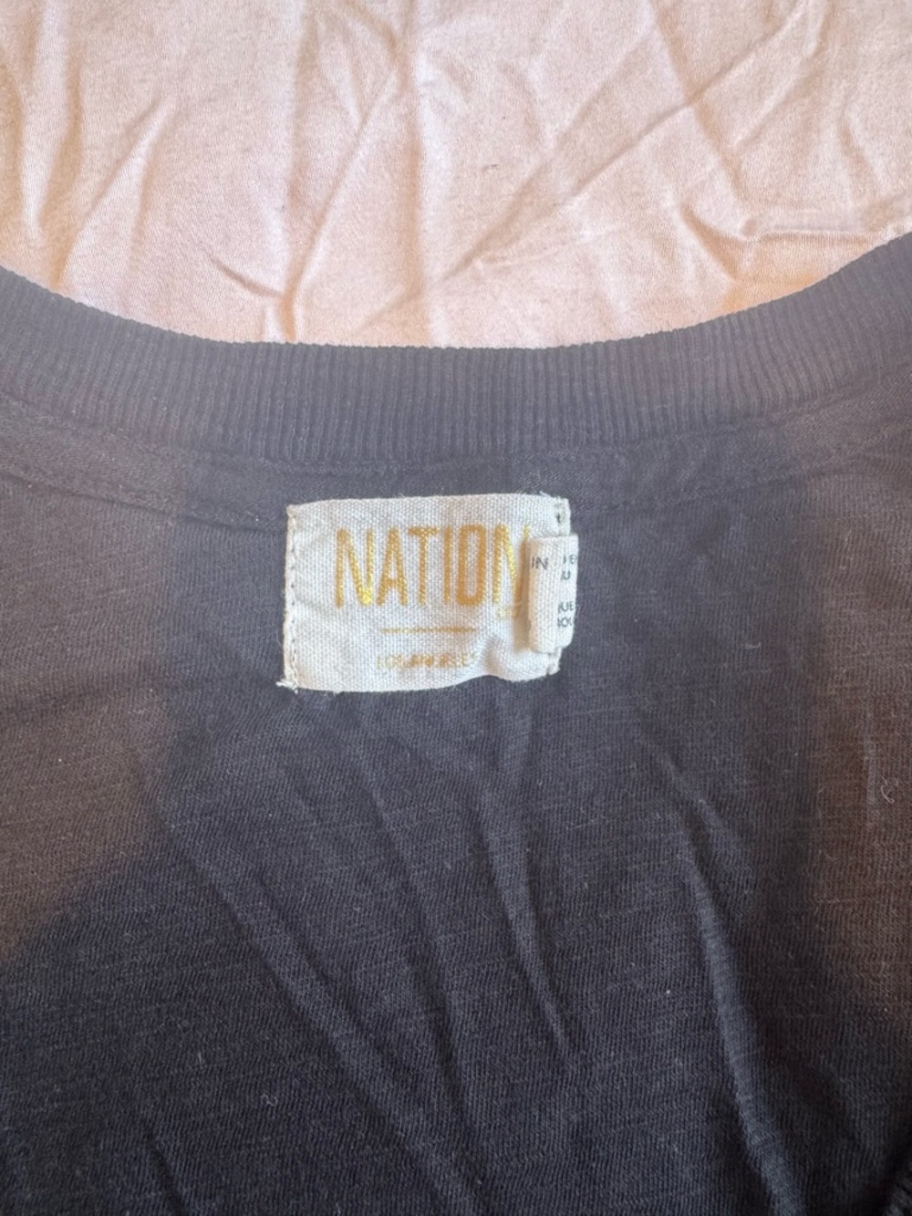 Aviator Nation Black V-Neck Short Sleeve Tee - Picture 2 of 4
